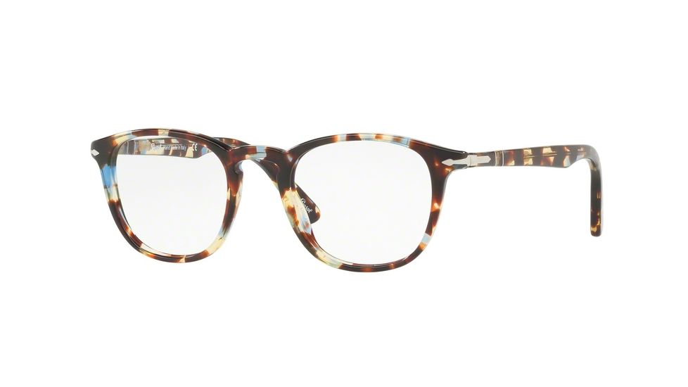Persol PO3143V Bifocal Prescription Eyeglasses 1058-47 - Havana Azure Brown Frame