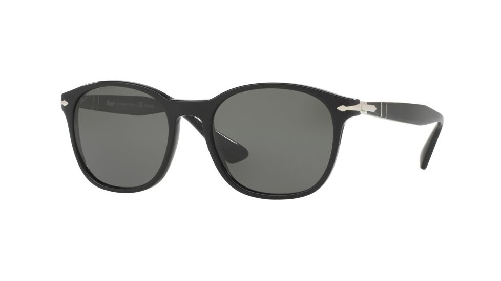 Persol PO3150S Progressive Prescription Sunglasses PO3150S-95-58-51 - Lens Diameter 51 mm, Frame Color Black