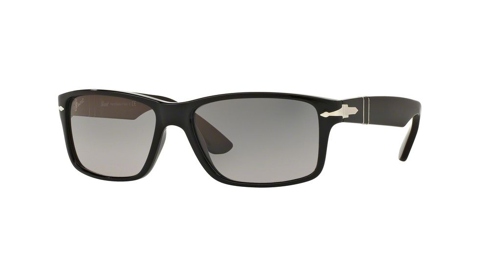 Persol PO3154S Single Vision Prescription Sunglasses PO3154S-104171-58 - Lens Diameter 58 mm, Frame Color Black