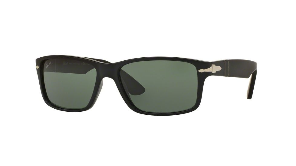 Persol PO3154S Single Vision Prescription Sunglasses PO3154S-104258-58 - Lens Diameter 58 mm, Frame Color Matte Black