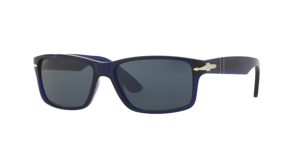 Persol PO3154S Single Vision Prescription Sunglasses PO3154S-1047R5-58 - Lens Diameter 58 mm, Frame Color Blue