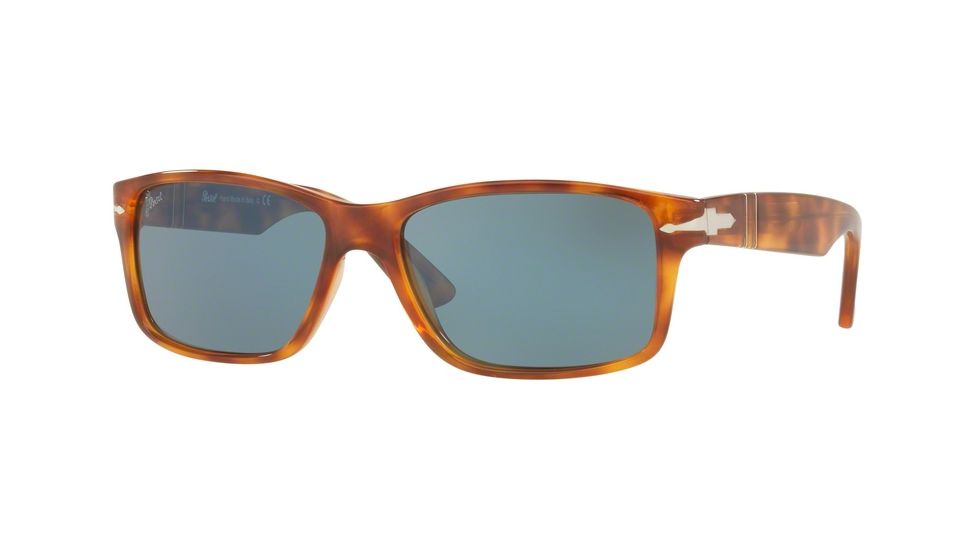 Persol PO3154S Single Vision Prescription Sunglasses PO3154S-105256-58 - Lens Diameter 58 mm, Frame Color Light Havana