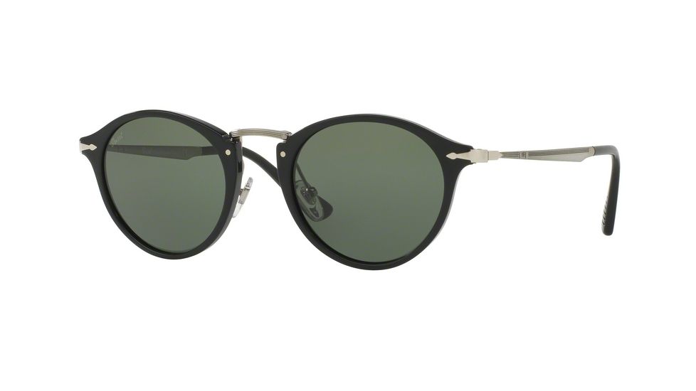 Persol PO3166S Progressive Prescription Sunglasses PO3166S-95-31-49 - Lens Diameter 49 mm, Frame Color Black
