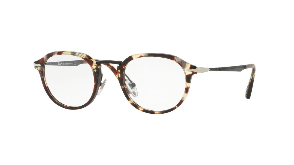 Persol PO3168V Single Vision Prescription Eyeglasses 1057-50 - Havana Grey-brown Frame