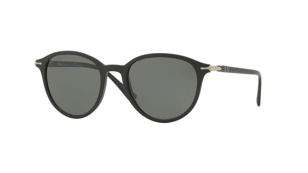 Persol PO3169S Single Vision Prescription Sunglasses PO3169S-104258-50 - Lens Diameter 50 mm, Frame Color Matte Black