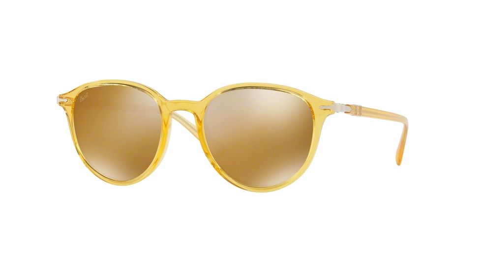 Persol PO3169S Single Vision Prescription Sunglasses PO3169S-1049W4-50 - Lens Diameter 50 mm, Frame Color Yellow