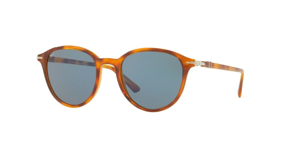 Persol PO3169S Single Vision Prescription Sunglasses PO3169S-105256-50 - Lens Diameter 50 mm, Frame Color Light Havana
