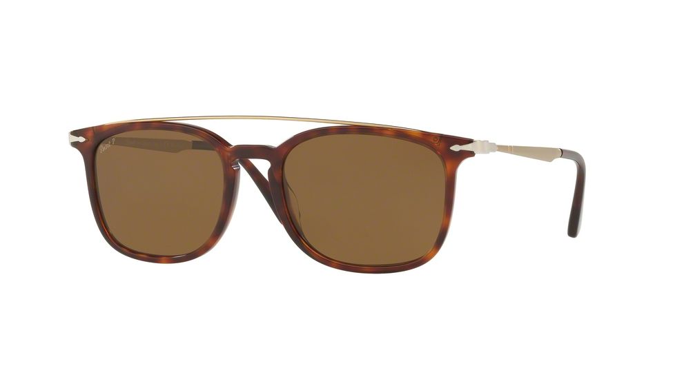 Persol PO3173S Progressive Prescription Sunglasses, 54mm, Havana, PO3173S-24-57-54-PRO