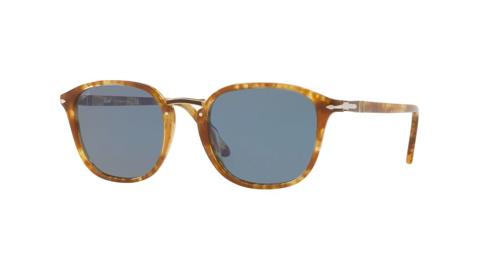 Persol PO3186S Single Vision Prescription Sunglasses, 51mm, Spotted Brown Beige, PO3186S-106456-51-SV