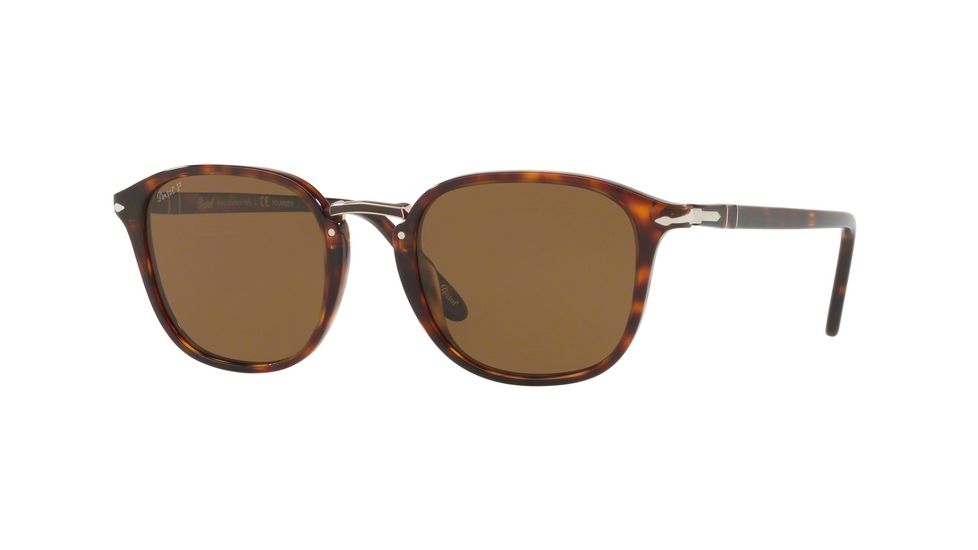 Persol PO3186S Single Vision Prescription Sunglasses PO3186S-24-57-51 - Lens Diameter 51 mm, Frame Color Havana