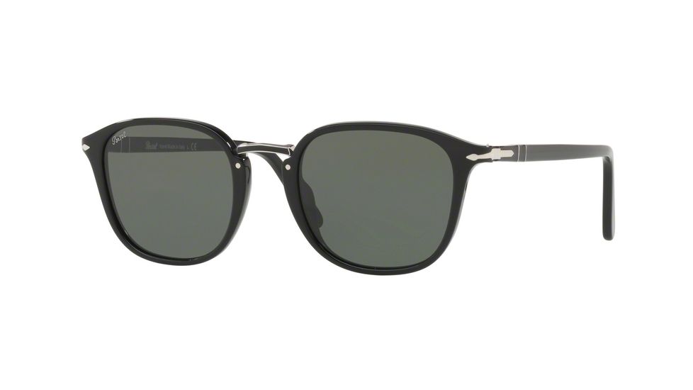 Persol PO3186S Single Vision Prescription Sunglasses, 51mm, Black, PO3186S-95-31-51-SV