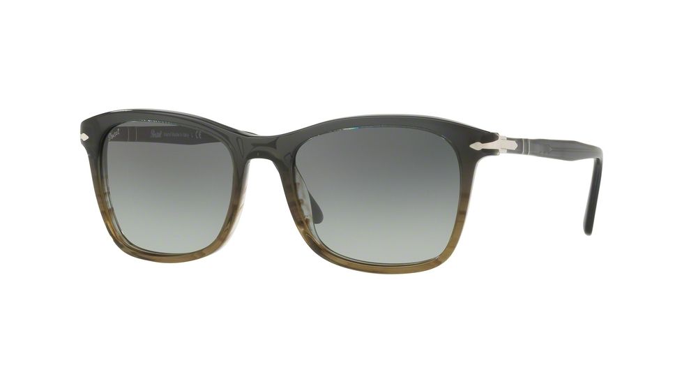 Persol PO3192S Progressive Prescription Sunglasses PO3192S-101271-54 - Lens Diameter 54 mm, Frame Color Gradient Grey Stripped Green