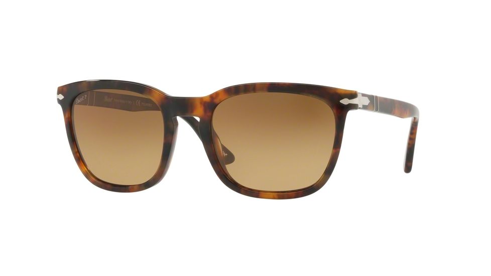 Persol PO3193S Sunglasses 108/M2-55 - Caffe' Frame, Brown Gradient Brown - Polar Lenses