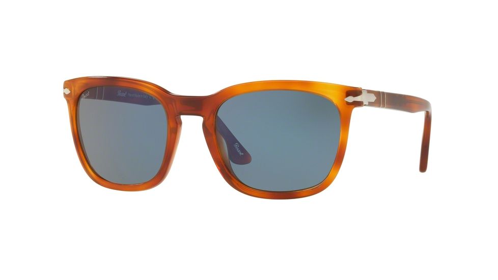 Persol PO3193S Sunglasses 96/56-55 - Terra Di Siena Frame, Light Blue Lenses