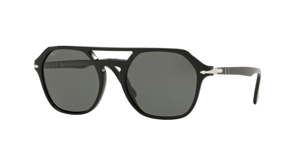 Persol PO3206S Progressive Prescription Sunglasses PO3206S-95-58-51 - Lens Diameter 51 mm, Frame Color Black