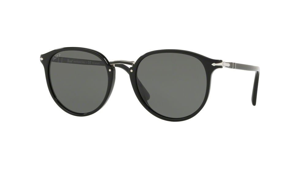 Persol PO3210S Progressive Prescription Sunglasses PO3210S-95-58-51 - Lens Diameter 51 mm, Frame Color Black