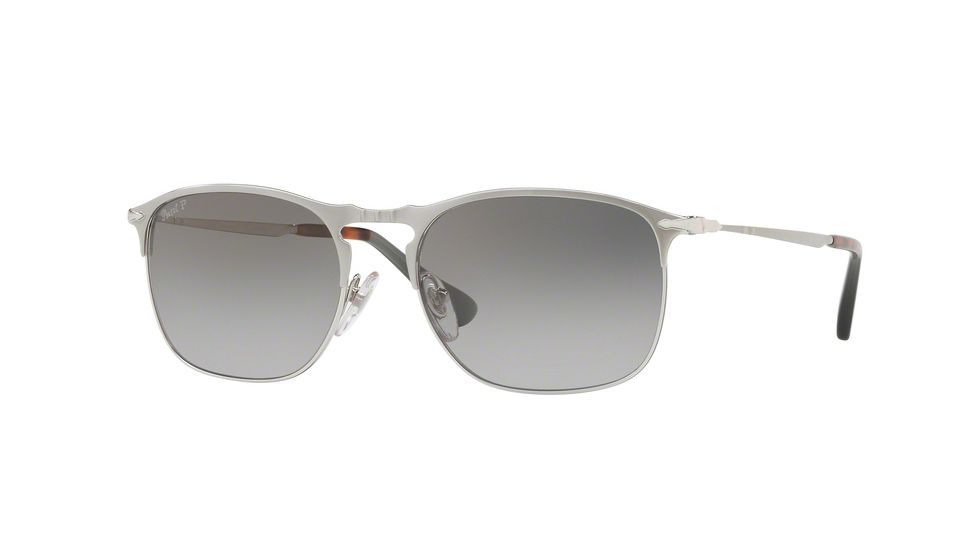 Persol PO7359S Progressive Prescription Sunglasses PO7359S-1068M3-55 - Lens Diameter 55 mm, Frame Color Matte Silver/Silver