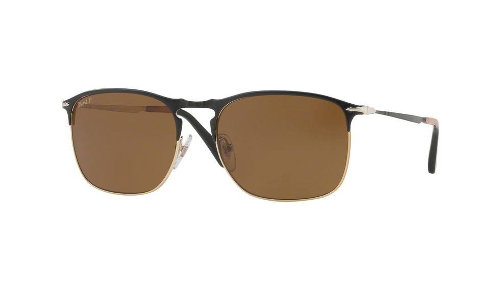 Persol PO7359S Progressive Prescription Sunglasses PO7359S-107057-55 - Lens Diameter 55 mm, Frame Color Matte Black/Gold