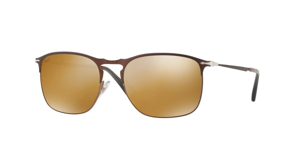 Persol PO7359S Progressive Prescription Sunglasses PO7359S-1072W4-55 - Lens Diameter 55 mm, Frame Color Matte Brown / Brown