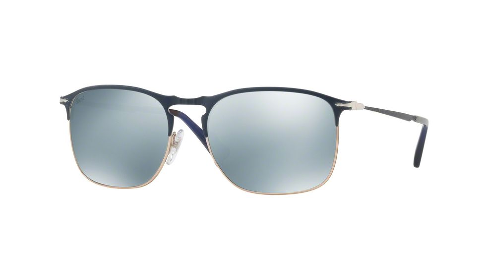 Persol PO7359S Progressive Prescription Sunglasses PO7359S-107330-55 - Lens Diameter 55 mm, Frame Color Blue/bronze