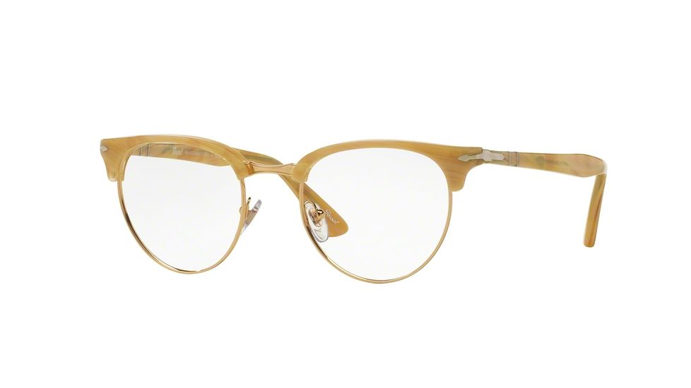 Persol PO8129V Progressive Prescription Eyeglasses 1046-48 - Light Horn Frame