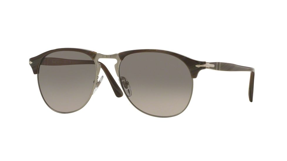 Persol PO8649S Bifocal Prescription Sunglasses PO8649S-1045M3-56 - Lens Diameter 56 mm, Frame Color Dark Horn