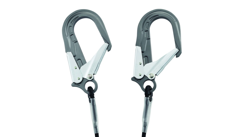 Petzl ABSORBICA-Y 80 MGO double lanyard w/energy absorber, Captive Carabiner, MGO, ANSI, 80cm, 80cm, L64YUM 80