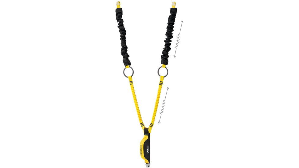 Petzl Absorbica-Y Tie-Back, Black/Yellow, L015AA00