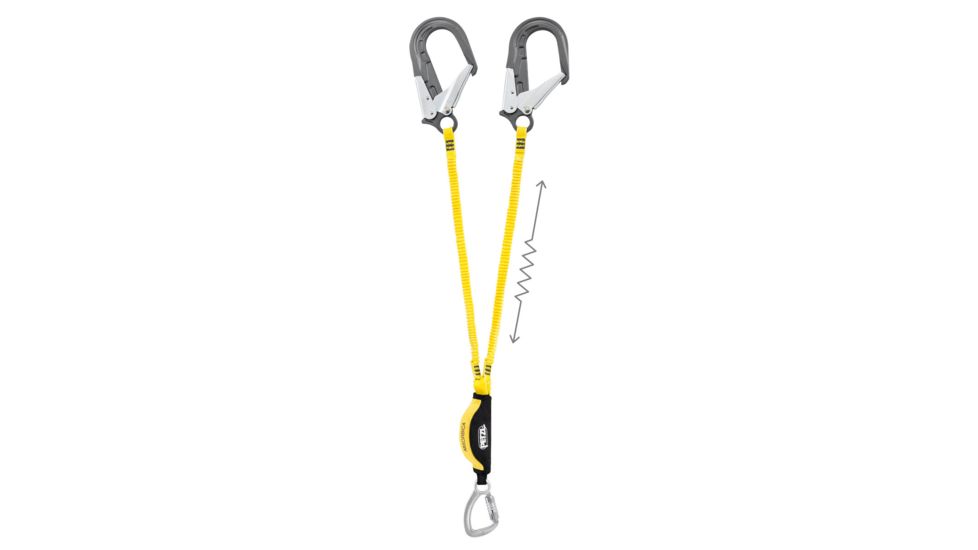 Petzl Absorbica-Y Tie Back Energy Absorber/Tie-Back Rings/Captive Carabiner/MGO/ANSI, 150cm, L64YUT 150