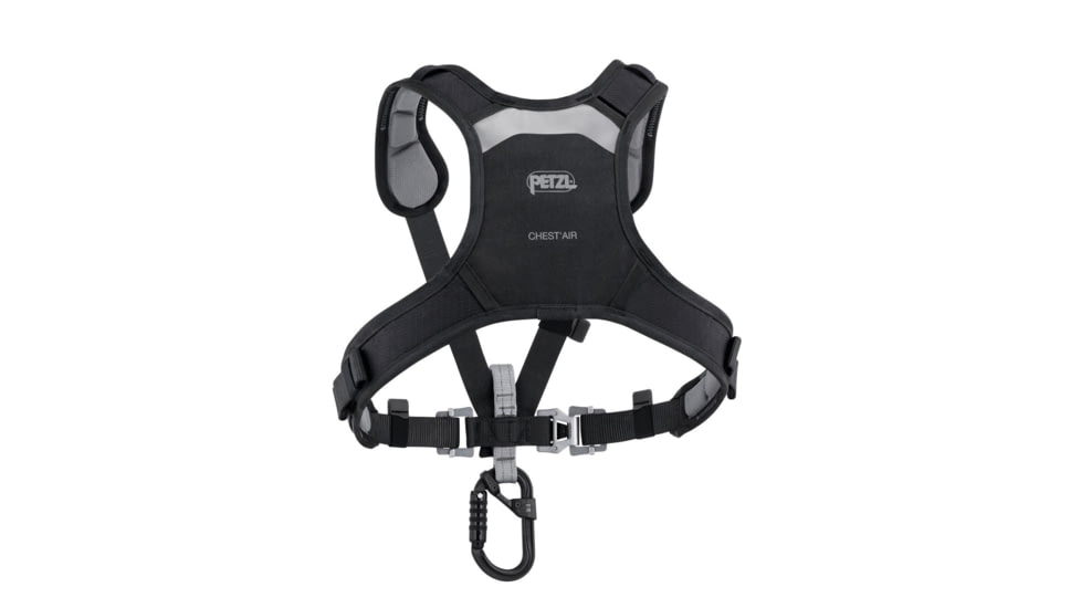 Petzl Air Chest Harness For Seat Harnesses, Black, C098AA00