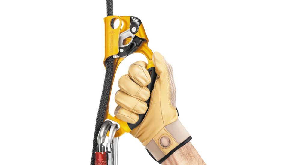 Petzl ASCENSION Ergonomic Handled Ascender,Gold,Left B17ALA