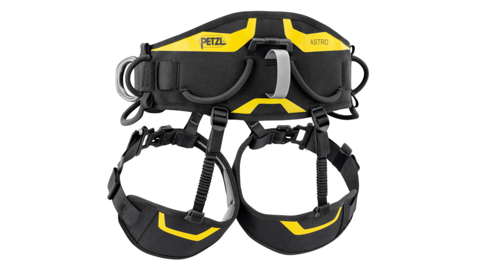 Petzl Astro Sit Harness, Black/Yellow, 0, C085AB00