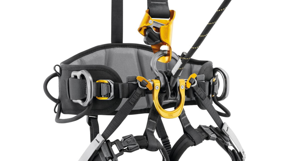 Petzl Astro Sit Harness, Black/Yellow, 0, C085AB00