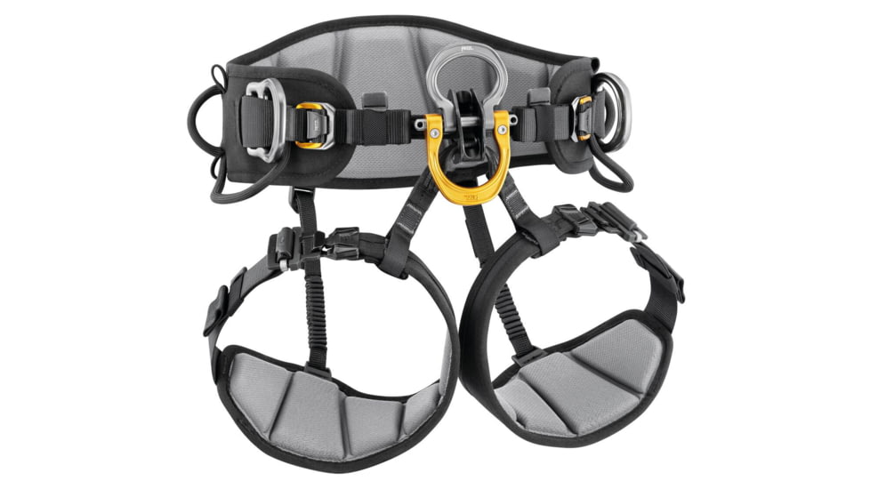 Petzl Astro Sit Harness, Black/Yellow, 0, C085AB00