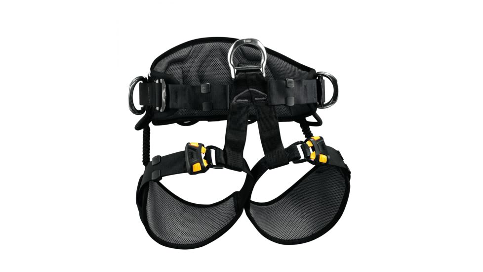 Petzl Avao Sit Fast Harness S, Black/Yellow, 0, C079BA00