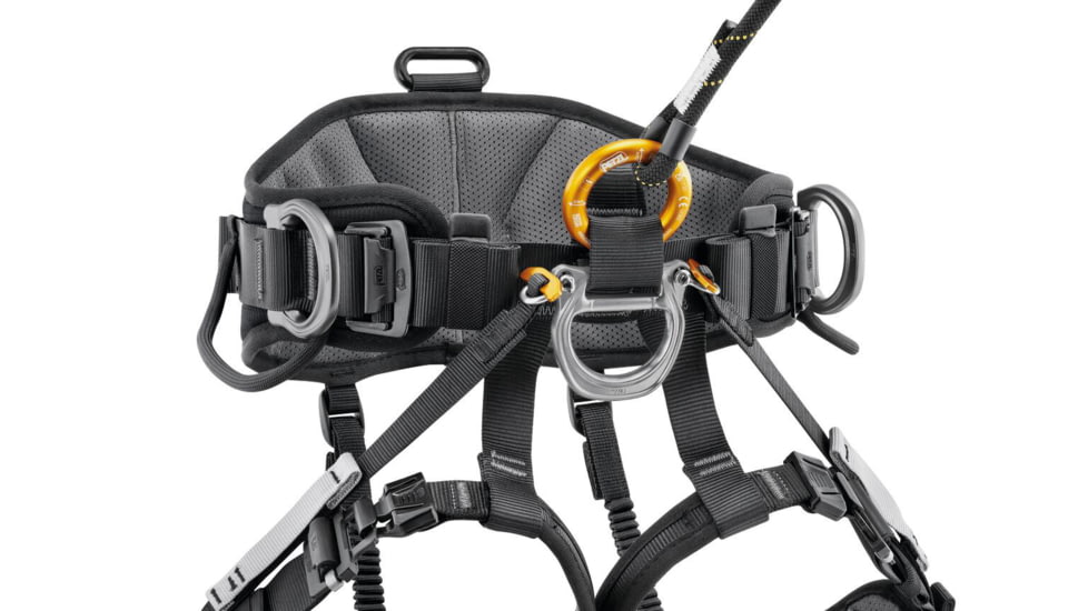 Petzl Avao Sit Fast Harness, Black/Yellow, 2, C079BB02