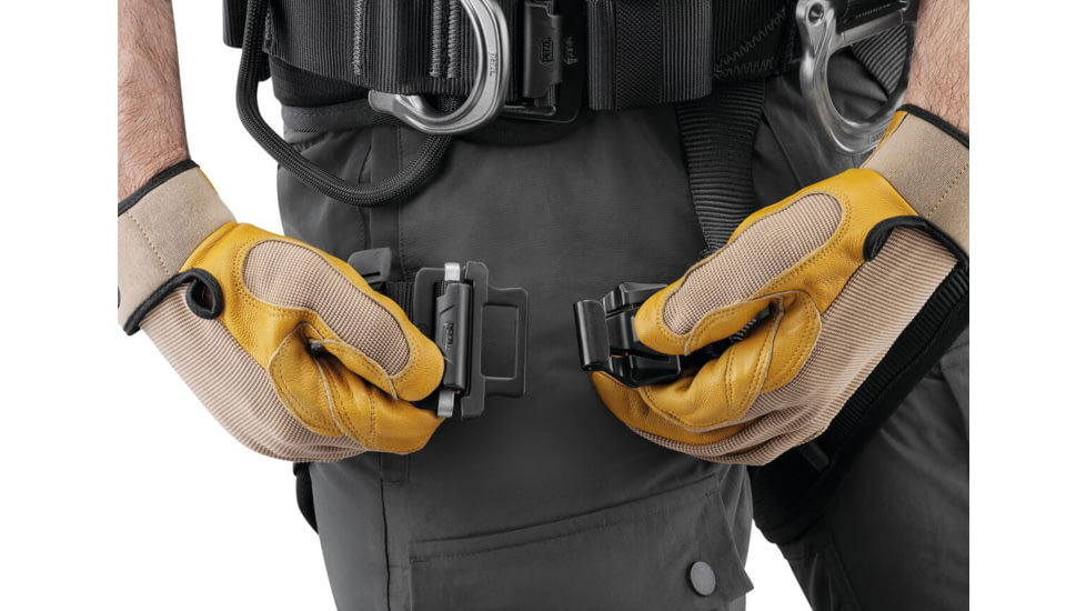 Petzl Avao Sit Fast Harness, Black/Yellow, 2, C079BB02