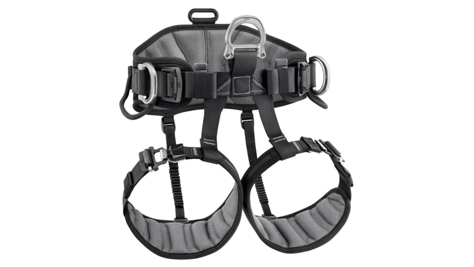 Petzl Avao Sit Fast Harness, Black/Yellow, 2, C079BB02