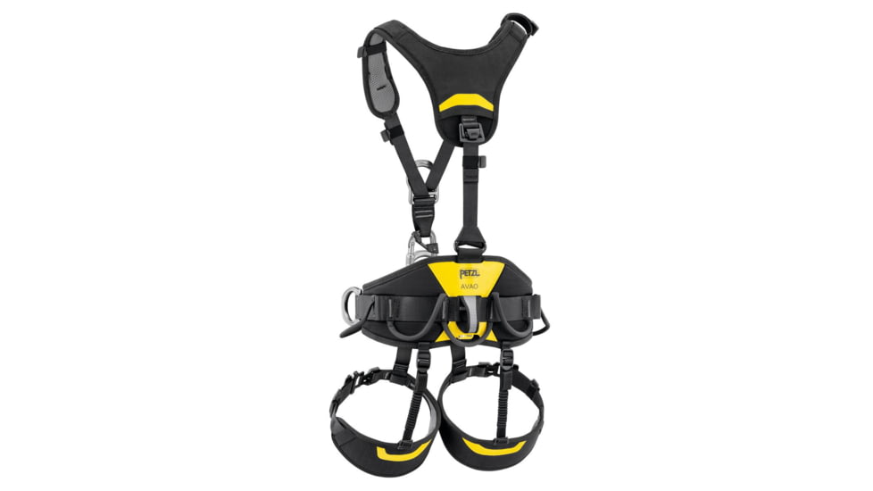Petzl Avao Sit Harness, Black/Yellow, 2, C079AB01