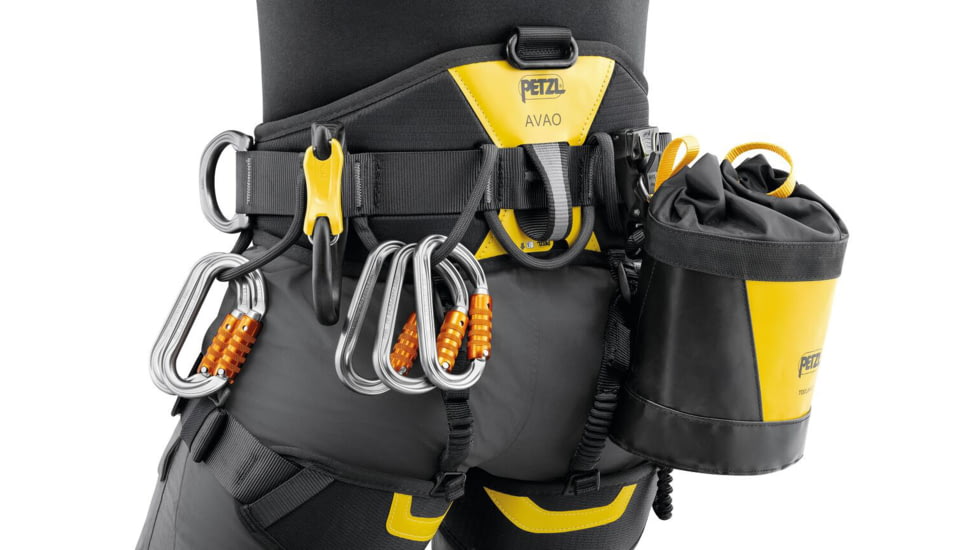 Petzl Avao Sit Harness, Black/Yellow, 2, C079AB01