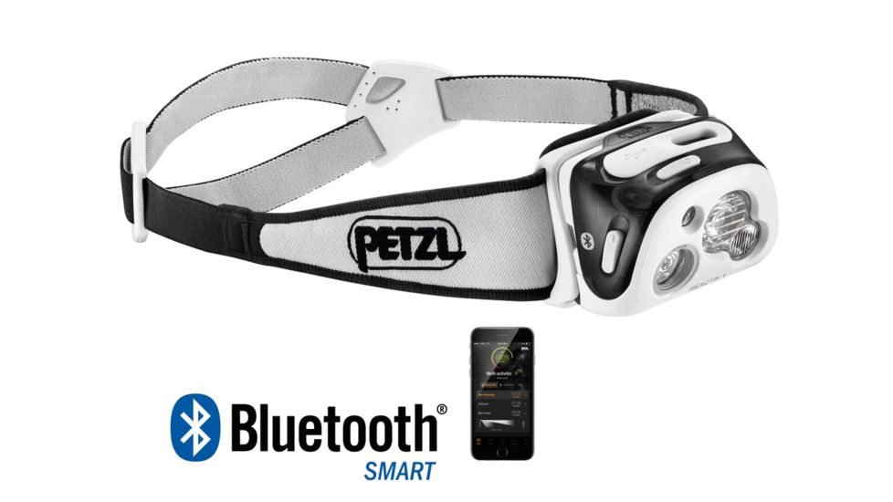 Petzl Bluetooth Smart Rechargeable 300 Lumens Headlamp, Black E95 HNE