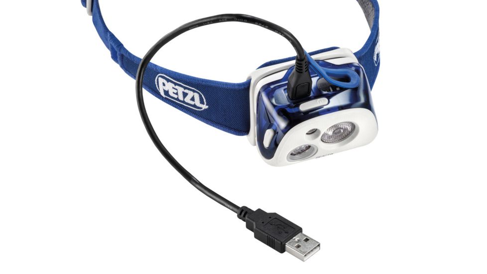 Petzl Compact Rechargeable 220 Lumens Headlamp, Blue E92 HMI