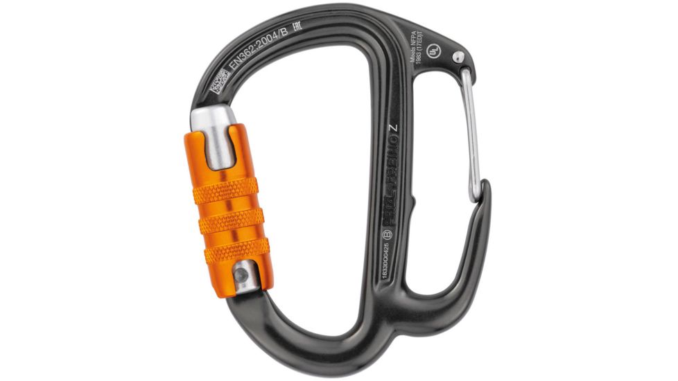 Petzl Freino Z Carabiner, Black/Orange, M042BA00