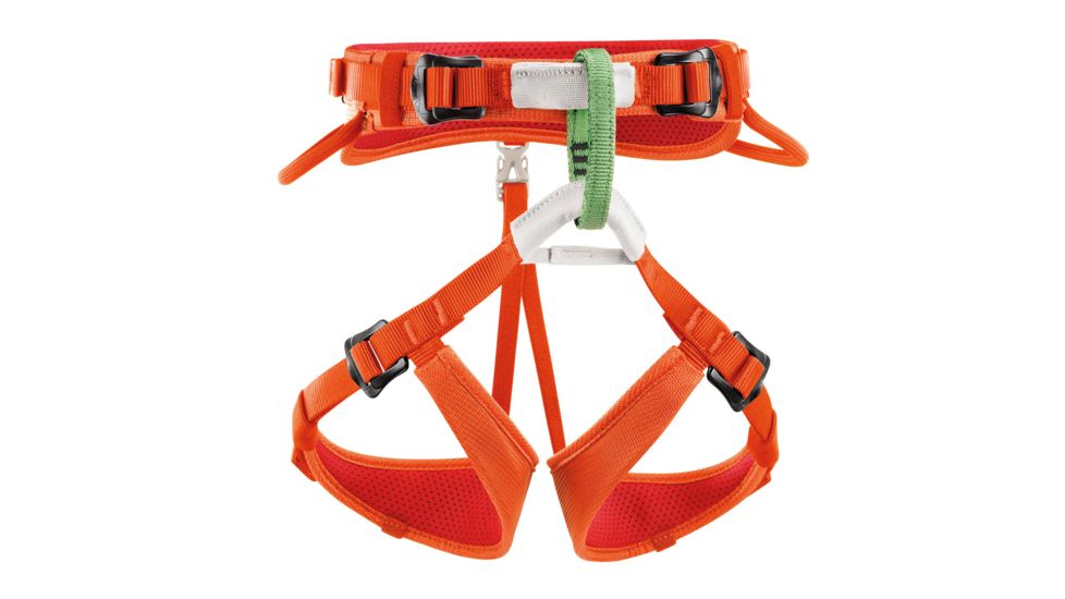 Petzl Macchu Kids Climbing Harness-Coral