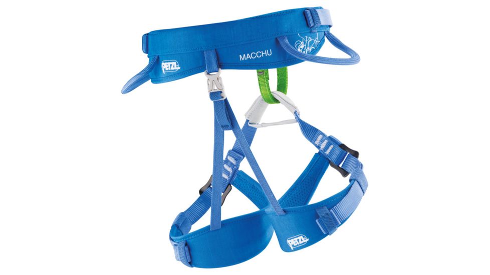 Petzl Macchu Sit Harness - Kids, Blue, OS, C015AA00