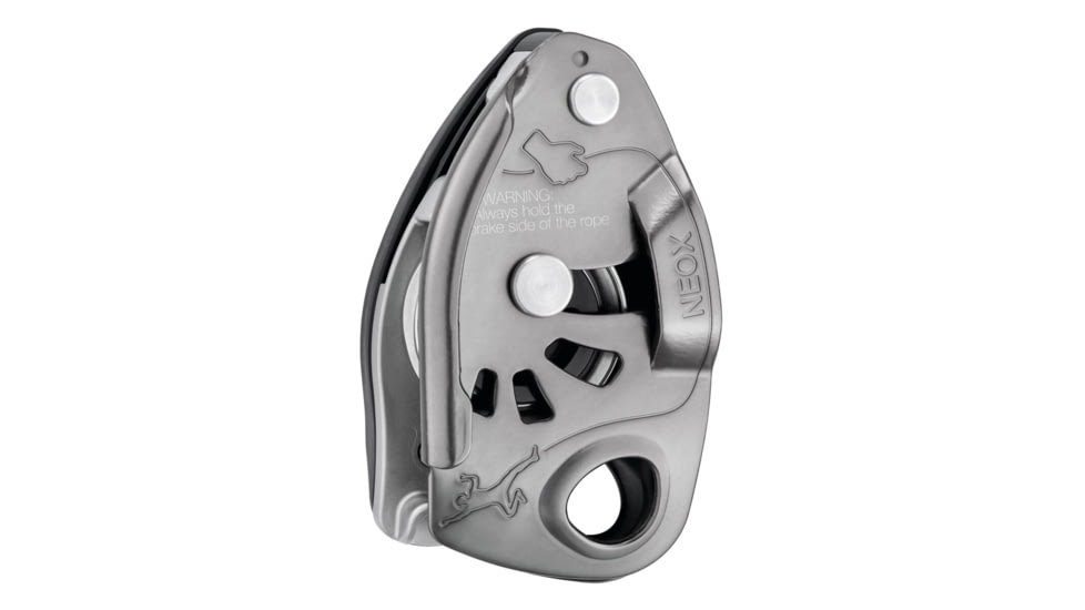 Petzl Neox Belay Device, Light Gray, D016AA00