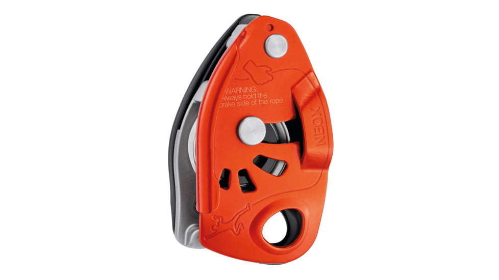Petzl NEOX Belay Device With Cam-Assisted Blocking, Orange, D016AA01