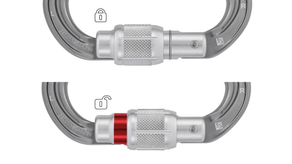 Petzl Omni Screw-Lock Carabiner, Gray, M037AA00