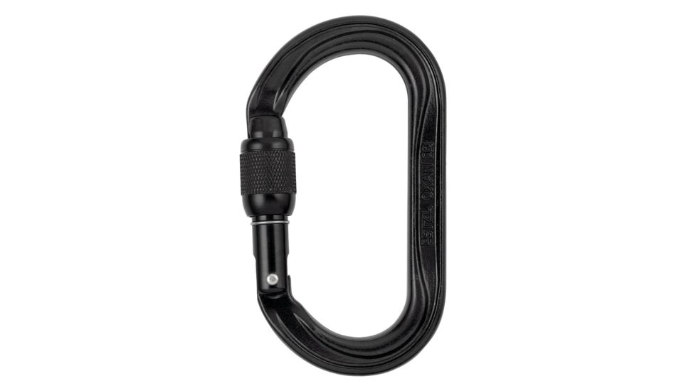 Petzl Oxan Carabiner, Black, Screw-Lock, M72A SLN