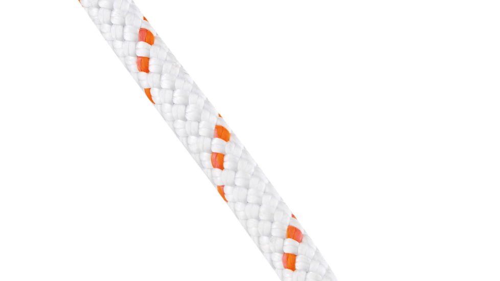 Petzl Pur Line 6mm Cord, White/Orange, 65 m, R010AA00